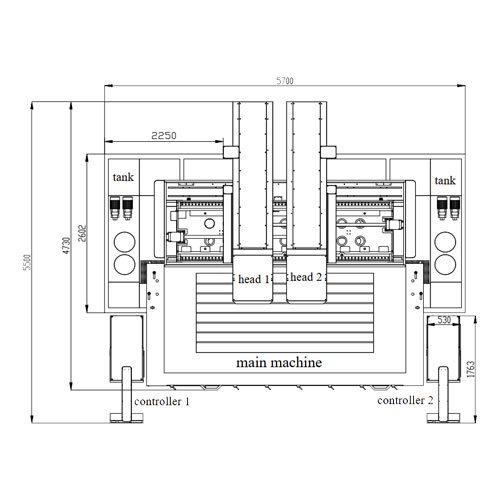 ADI2500 CNC EDM Machine With Double Spindles Layout