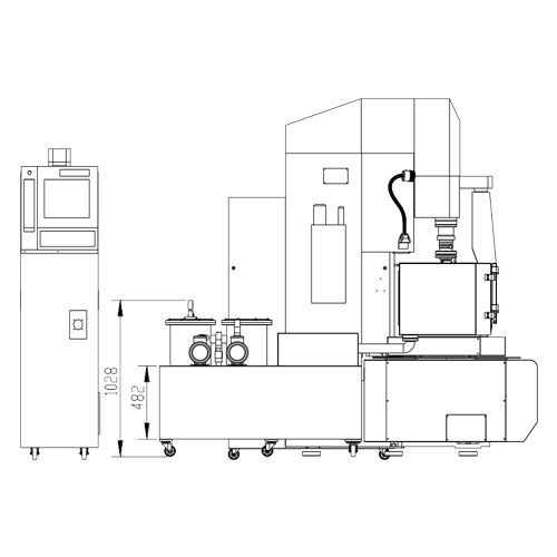 A45 CNC Die Sinking EDM Machine With Solid Carbide Circuits Layout