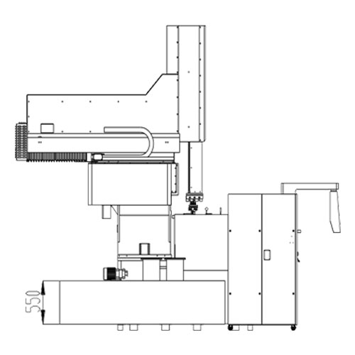 A1880 Double Heads CNC RAM EDM Machine Layout