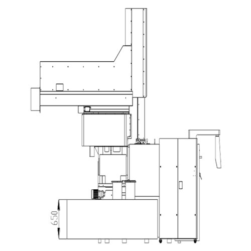 A2510 Double Heads Die Sinking EDM Machine Layout