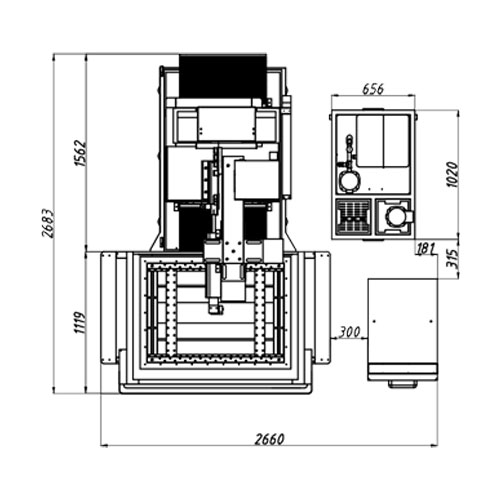 KD1000W CNC EDM Wire Cut Machine X×Y=800×1000mm Layout