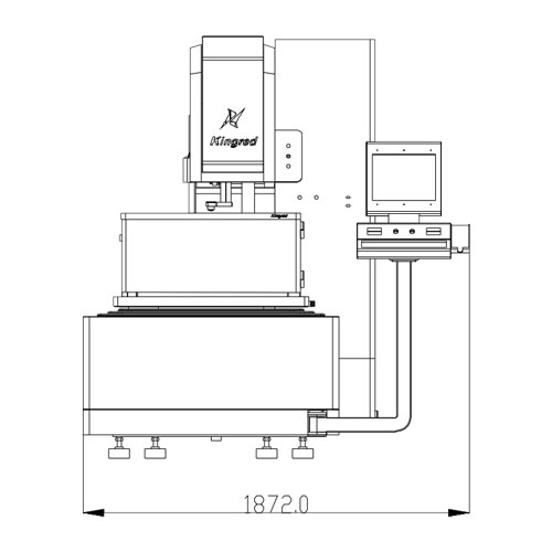 KD400GL CNC Wire Cut EDM Machine X×Y=320×400mm Layout