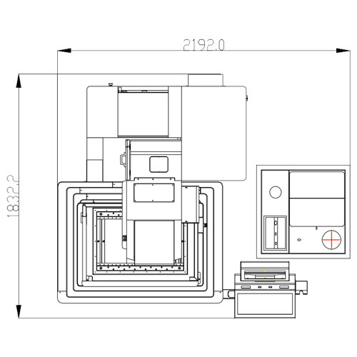 KD400GL CNC Wire Cut EDM Machine X×Y=320×400mm Layout