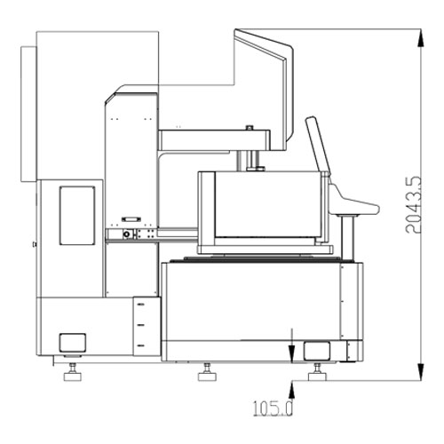 KD500GL CNC Wire Cut EDM Machine X×Y=400×500mm Layout