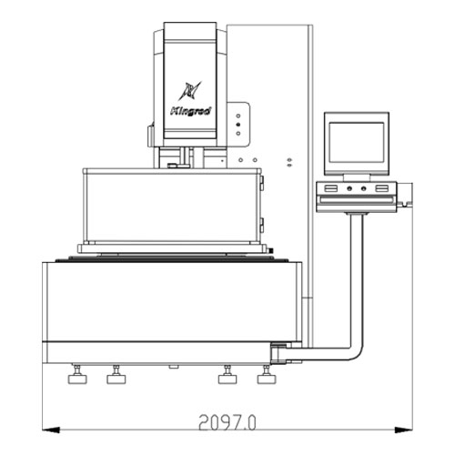 KD500GL CNC Wire Cut EDM Machine X×Y=400×500mm Layout