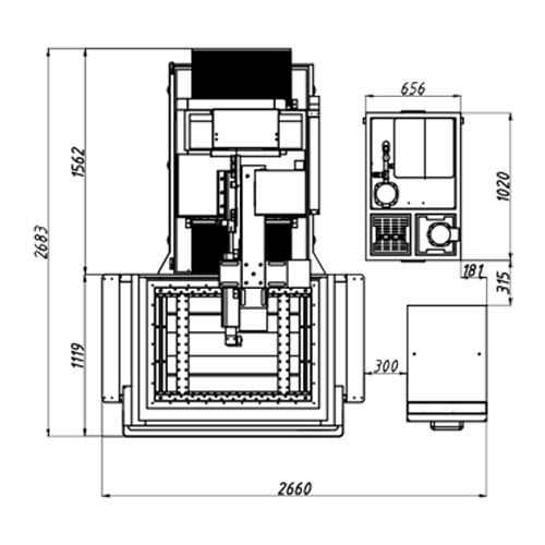 KD800W CNC Wire Cut EDM Machine X×Y=630×800mm Layout