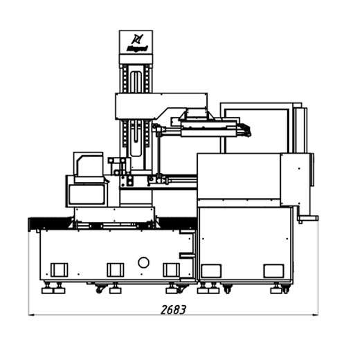 KD800W CNC Wire Cut EDM Machine X×Y=630×800mm Layout