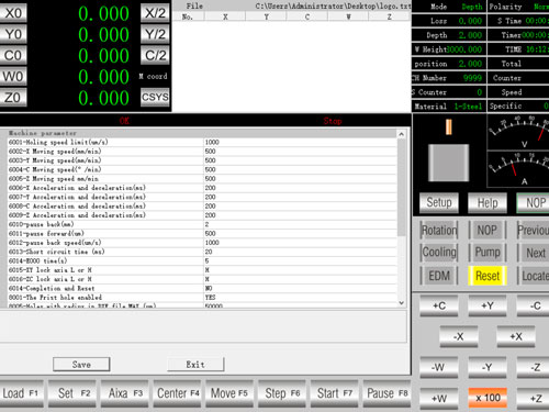 CNC EDM Drilling Machine Software