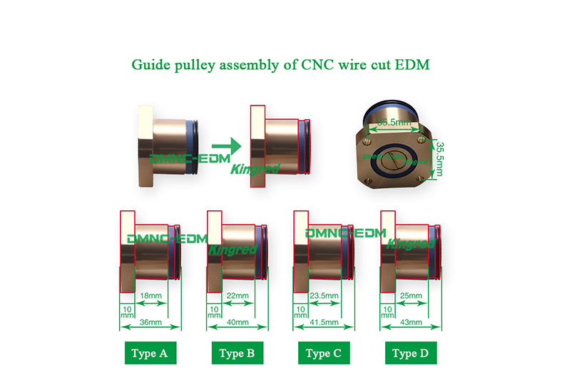 Wire Cut EDM Guide Pulley Assembly With Flange 1